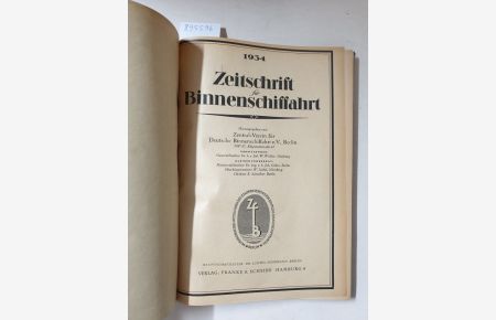 Zeitschrift für Binnen-Schiffahrt 1934 :