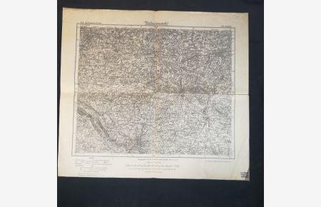 Karte des Deutschen Reiches Nr. 308 - Bielefeld.   - Herausgegeben von der Preußischen landesaufnahme 1900. Berichtigt 1912, Nachträge 1921.