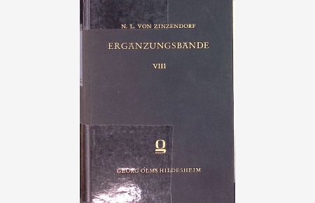 Nikolaus Ludwig von Zinzendorf: Ergänzungsband, 8  - Bündingische Sammlung, Bd. 2
