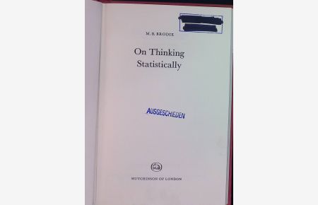 On Thinking Statistically