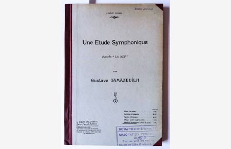 Une etude symphonique d´après La nef . Partition d´orchestre.