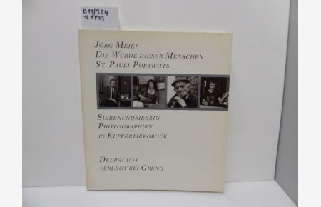 Die Würde dieser Menschen. St. Paulie Portraits Siebenundsiebzig Photographien in Kupfertiefdruck