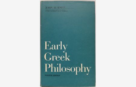 Early Greek Philosophy.   - Uniform With This Book. Studies of the Greek Poets by John Addington Symonds Third Edition.