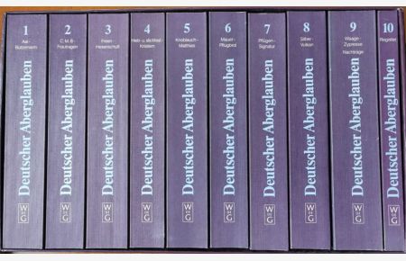 Handwörterbuch des deutschen Aberglaubens. Komplett mit 10 Bänden im Schuber (komplett). Nachdruck der Ausgabe 1927