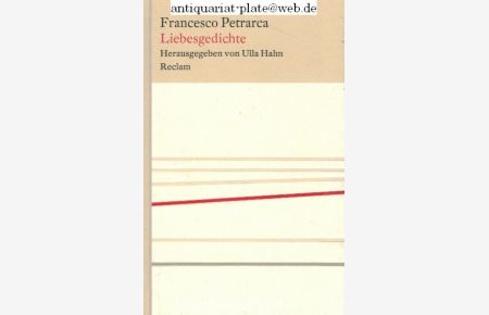 Liebesgedichte. Italienisch/Deutsch. Herausgegeben von Ulla Hahn. Auswahl und Nachwort von Peter Brockmeier.