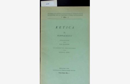 Ketica.   - II. Supplement