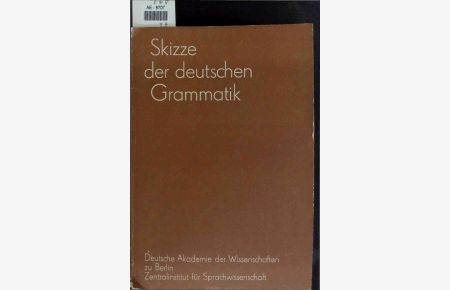 Skizze der deutschen Grammatik.