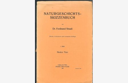 Naturgeschichts-Skizzenbuch (Naturgeschichtsskizzenbuch); Niedere Tiere (= 1. Heft)