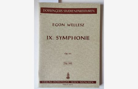 IX. Symphonie, Op. 111. Studienpartitur