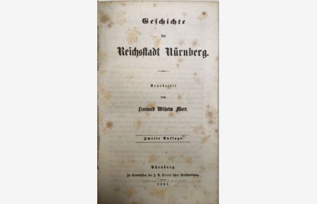 Geschichte der Reichsstadt Nürnberg.