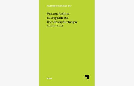 De obligationibus. Über die Verpflichtungen  - Zweisprachige Ausgabe