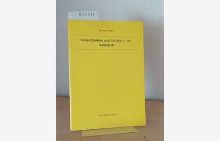 Möglichkeiten und Gefahren der Medialität. [Von Günter Emde]. (= Via mundi, Heft 6).