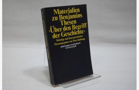 Materialien zu Benjamins Thesen Über den Begriff der Geschichte : Beiträge und Interpretationen (stw 121)