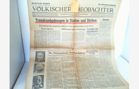 Völkischer Beobachter. Norddeutsche Ausgabe - 204. Ausg. / 57. Jahrg. Berlin, 22. Juli 1944.   - Kampfblatt der nationalsozialistischen Bewegung Großdeutschlands.