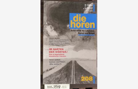 Die Horen Zeitschrift für Literatur, Grafik und Kritik. 208 - 216