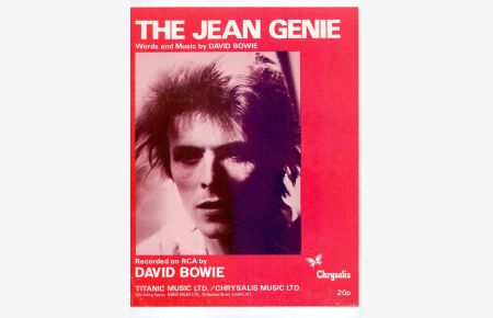 The Jean Genie. Words and Music by David Bowie. CC 3516.   - Printed in England by WEST CENTRAL PRINTING, London.