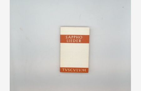 Sappho Lieder  - Tusculum