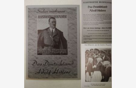 Original-Verlagswerbfaltblatt zu „Das Deutschland Adolf Hitlers. Illustrierter Beobachter, Sonder-Ausgabe“