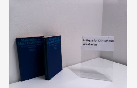 Materialien zu Max Frisch Stiller. - 2 Bände (komplett)  - hrsg. von Walter Schmitz / Suhrkamp-Taschenbuch