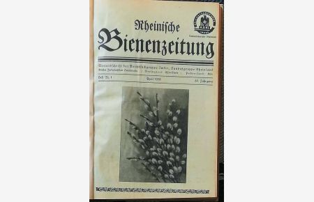 Rheinische Bienenzeitung (Bienen-Zeitung) 89. Jahrgang 1938/1939.   - - Heft 1 - April 1938 bis Heft 12 - März 1939.