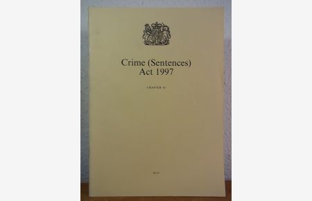Crime (Sentences) Act 1997. Chapter 43