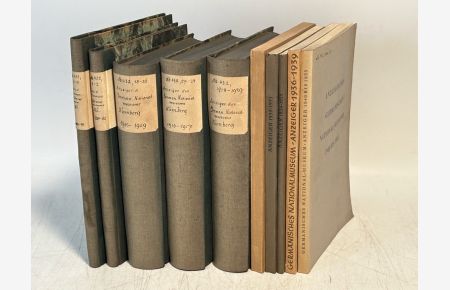 Anzeiger des germanischen Nationalmuseums. Jahrgang 1884-1885, 1897-1898, 1901-1953 in 10 Bänden.