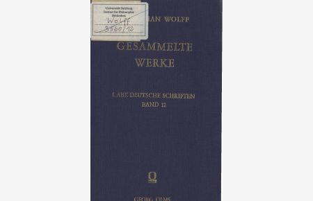 Anfangsgründe aller Mathematischen Wissenschaften I  - Christian Wolff - Gesammelte Werke