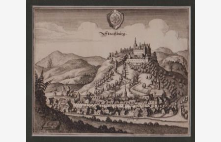 Straßburg (Kärnten). Orig Kupferstich v. Matth. Merian, 1649.