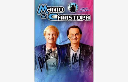 Original Autogramm Mario & Christoph /// Autograph signiert signed signee
