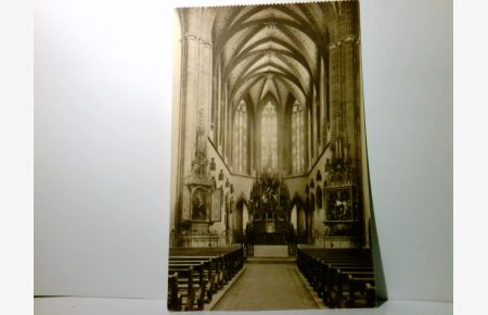 Colmar / Elsass / Frankreich. Alte Ansichtskarte / Postkarte s/w. , ungel. , Alter o. A. , St. Martin - Chor. Kirchen Innenansicht.
