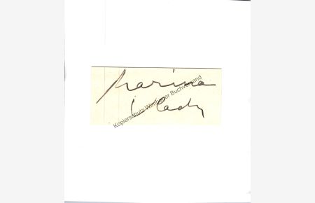 Original Autogramm Marina Vlady /// Autograph signiert signed signee