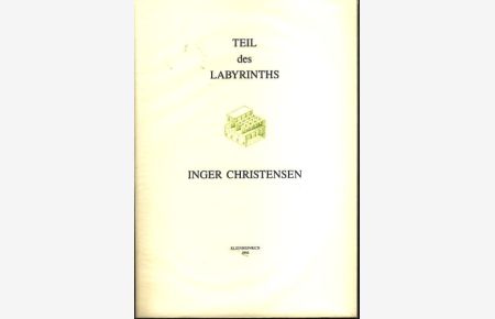 Teil des Labyrinths. Essays.   - Aus dem Dän. von Hanns Grössel, Dänische Literatur der Moderne