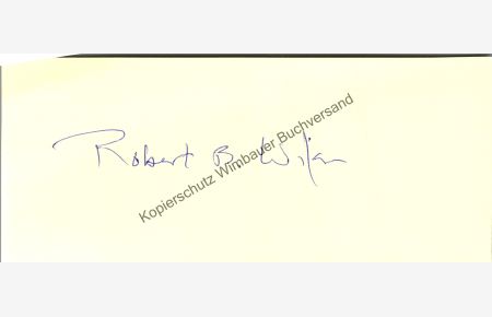 Original Autogramm Robert B. Wilson Nobelpreis Exonomics 2020 // Autogramm Autograph signiert signed signee