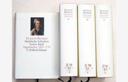 Sämtliche Schriften. [Bde. 1 - 4 von 5 Bdn. FEHLEND: Bd. 5: Kommentar und Register. ].