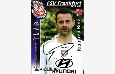 Original Autogramm Manfred Binz FSV Frankfurt /// Autograph signiert signed signee