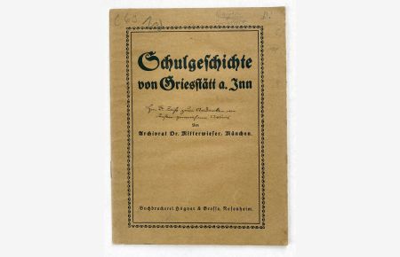 Schulgeschichte von Griesstätt a. Inn