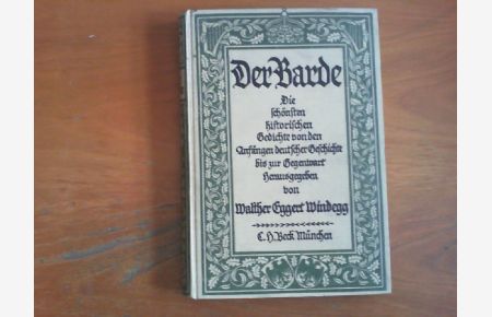 Der Barde.   - Die schönsten historischen Gedichte von den Anfängen deutscher Geschichte bis zur Gegenwart.