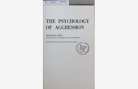 The Psychology of Aggression.