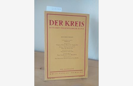 Der Kreis. Zeitschrift für künstlerische Kultur. Heft 1, Jahrgang VIII [8]. Januar 1931. [Herausgeber: Ludwig Benninghoff, Wilhem Postulart].