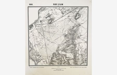601 Neu-Ulm ost - Steinheim Holzheim Holzschwang Donau Pfuhl / Schwaben Bayern 1:25000 / Messtischblatt Karten