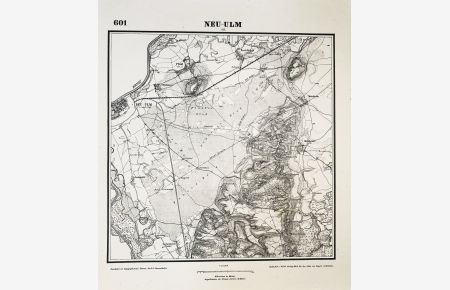 601 Neu-Ulm ost - Steinheim Holzheim Holzschwang Donau Pfuhl / Schwaben Bayern 1:25000 / Messtischblatt Karten