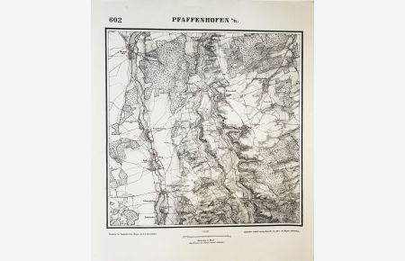602 Pfaffenhofen A/R.  - Pfaffenhofen an der Roth Strass Beuren Kadeltshofen Ettlishofen Anhofen / Schwaben Bayern 1:25000 / Messtischblatt Karten