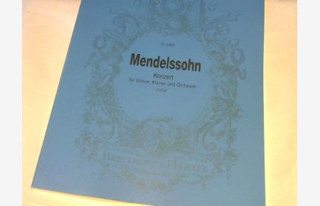 PB 5360 , , Breitkopf & Härtel , , , Partitur für Violine, Klavier und Orchester d moll