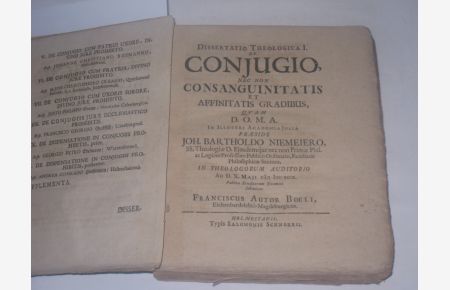 Conjugiis prohibitis dissertationes junctim Editae