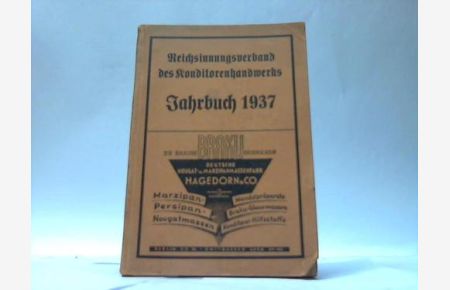 Reichsinnungsverband des Konditorhandwerks Jahrbuch 1937