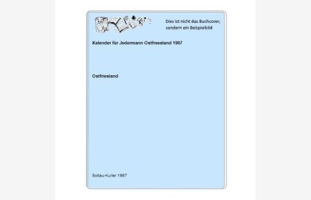 Kalender für Jedermann Ostfreesland 1987