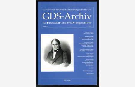 GDS-Archiv für Hochschul- und Studentengeschichte:  - Band 4. -