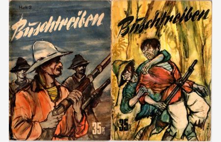 Buschtreiben. Teil I und II, zwei Hefte.   - Mit Illustrationen von Karl Fischer.