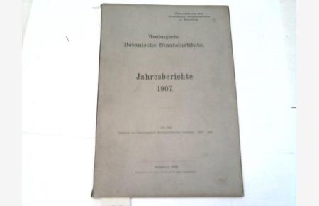 Jahresberichte 1907