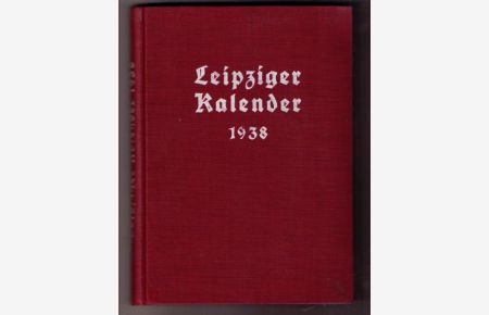 Leipziger Kalender - Illustriertes Jahrbuch 1938